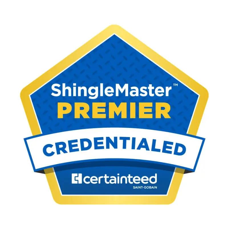 CertainTeed ShingleMaster Premier credentialed badge